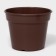 Pot for flowers with a pallet of 1 liter, brown color