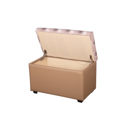 Puff Print 700x380x430 beige pink/eco-leather brown-1