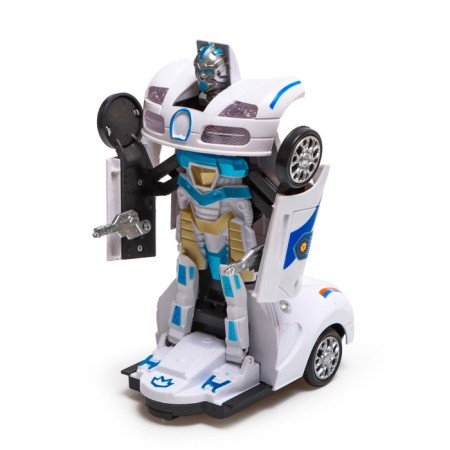 Robot radio -controlled "policeman", transforms, light and sound effects-4
