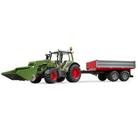 Tractor Bruder Fendt Vario 211 with trailer and loader-5