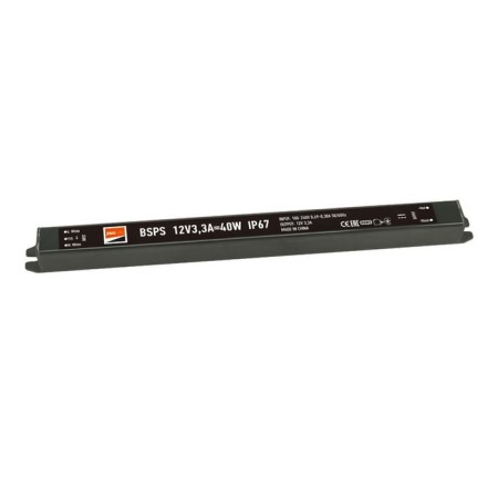 Power supply for LED tape 40W, 3.3A, 12V, IP67, BSPS, Jazzway, 33292666a