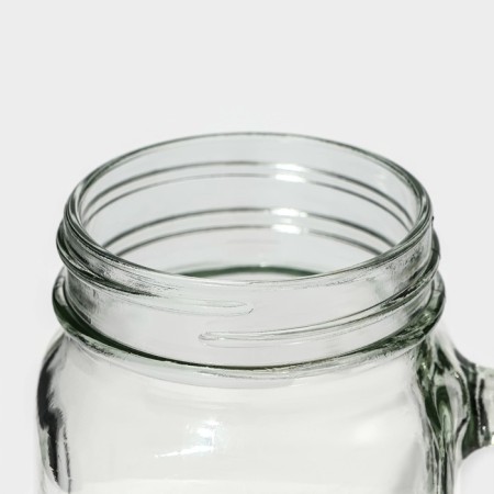 Bank Glass Daula "wine", 450 ml, 10 × 7.5 × 13 cm, with a handle, a lid and a tube-3