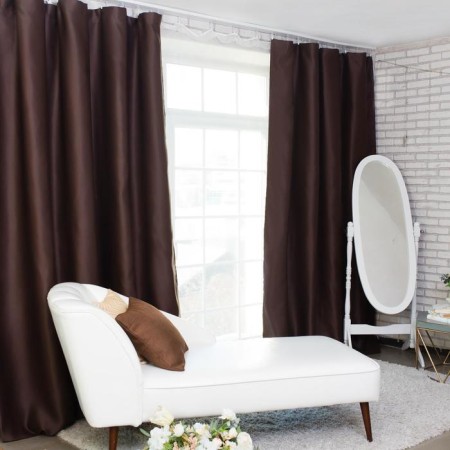 Curtain curtain "Etel" width 200 cm, height 250 cm, color chocolate