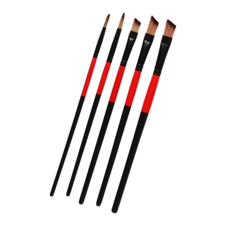 Set of brushes nylon 5 pieces: 2 round, 3 flat-1