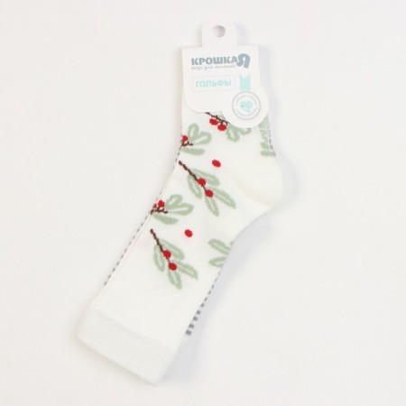 Гольфы детские 2 пары Крошка Я Christmas, 12-14 см, белый,-3