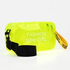 Baby bag on a long belt, lemon color