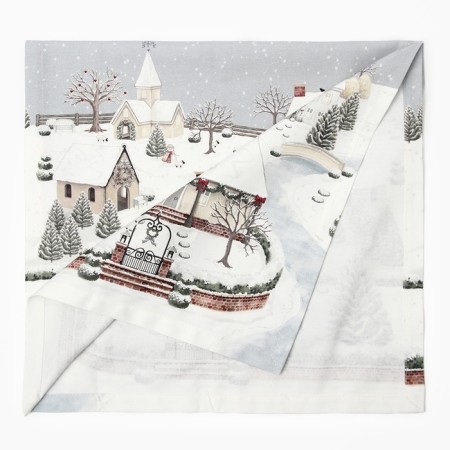 New Year. Driving Ethel "Winter Village" 40x149 cm, 100% hl, sarzha 190 g/m2-5