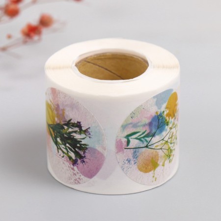 Stick paper "Flower watercolor" d = 3.8 cm 252 pcs in the roll-4
