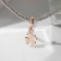 Suspension "Clover" Simple, color pink gold