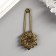 Decor Metal for creativity "Pin with a flower" under brass (J-25) 5.5x2.5 cm