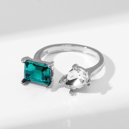 The ring "Jewel" of the figure, the color is white-emergent in silver, dimensionless-1