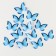 Decor for creativity "Butterfly", two -layer, set of 12 pcs., Size 1 pc. - 5 × 4 cm, blue color
