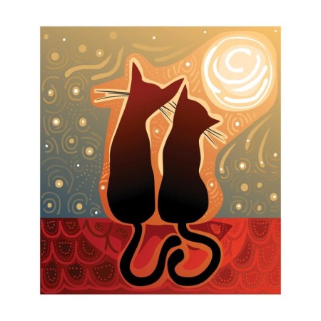 A set of napkins for setting the table "Dreaming cats", rectangular, size 32x46 cm, 4 pcs-2