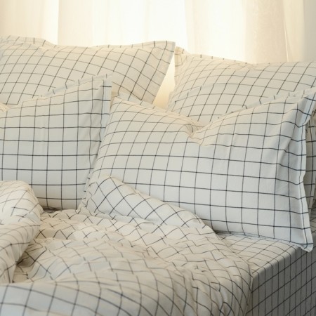 Pillowcase SL Home Cotton 50*70+2 cm, cell/gray, 100% greedy cotton-2