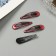 Invisible hair "Hadley" (set 4 pcs) 5 cm, red