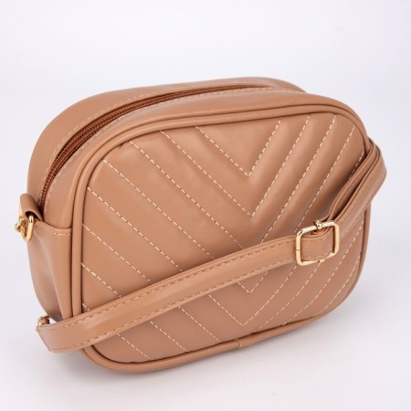Bag with a line and color lining, beige color-6