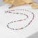 Beads ball No. 2 faceted "spinel", colored in silver, 45 cm with an extension cm 5 cm