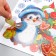 Sticker Plastic Interior 3D "Birds and Snowflakes" 60x30 cm