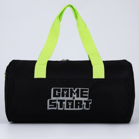 Sports bag Game Start, 40x24x21, lightning department, long belt, black color-4