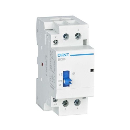 Contactor Modular Chint 257409, 220-240V, manual control