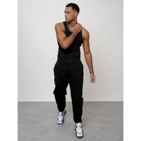 Cargo jeans male, size 48, black color-9