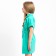 Children's dress with kaftan pockets, size 30 (98-104 cm), green color