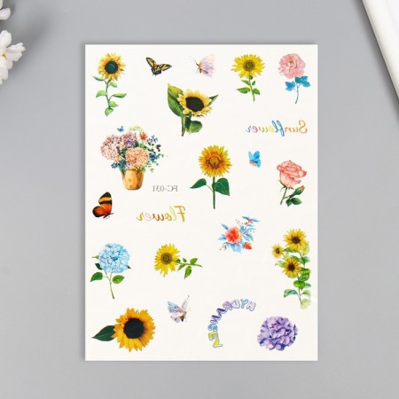 Tattoo on the body color "Flower buds" mix 24x14.5 cm-1