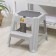 Stool with step and box "Wolf", color mix