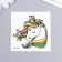 Tattoo on the body color "Unicorn with a rainbow mane" 6x6 cm
