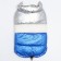 A jacket for dogs with a weight. Size 18 (DS 40 cm, fire 50 cm, Osh 38 cm), silver-blue