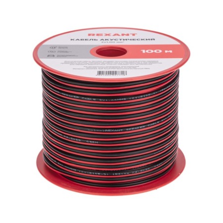 Acoustic cable Rexant ShVPM, 2 x 1.00 mm², red-black, bay 100 m-1