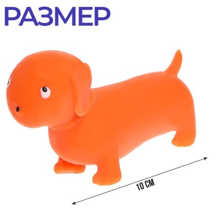 Mick anti -stress pulling "Dachshund", with sand, Mix color, in showbox-2