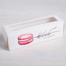 Box for Makarun, confectionery packaging, “for the joy” 18 x 5.5 x 5.5 cm