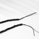 Beads on threads ball No. 2 faceted "spinel", black color, 38 cm