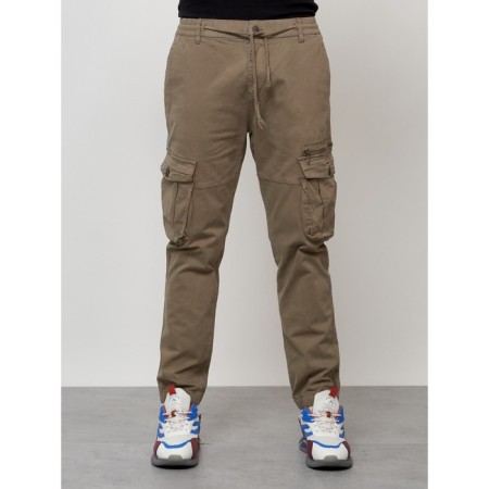 Cargo jeans men, size 44-46, beige color-4
