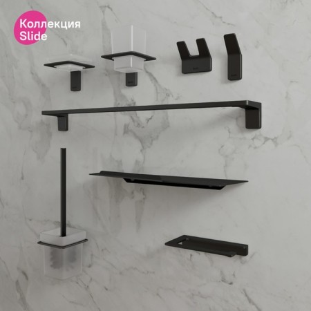 Ersh for the toilet IDDIS SLIDE, 103x113x336 mm, matte glass-6