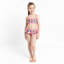 Separate swimsuit for a girl, pink color, height 116-122 cm