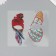 Stick plastic rhinestones "Wing butterfly and parrot" 16x17 cm