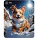 Cactus Corgi computer mouse mat, game, 300*250*3 mm, Fig. "Corgi"