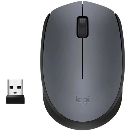 Logitech m170 mouse, wireless, optical, 1000 dpi, gray