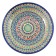 Lryagan Round Rishtan ceramics, 41cm, brown-red-blue ornament