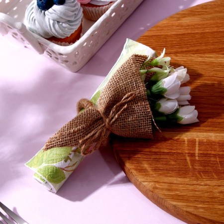 Set for decoration: Topper "Happy Birthday" 1 pc, a ring for napkins 1 pc, mix-7