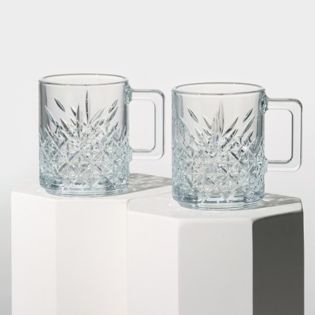 Set of glass mugs Timeless, 250 ml, 2 pcs