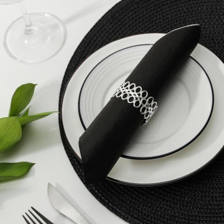 Ring for napkins "Wreath", 4.5 × 2 cm, silver color-1