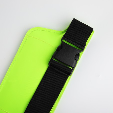 Lightning waist bag, reflective elements, green color-3