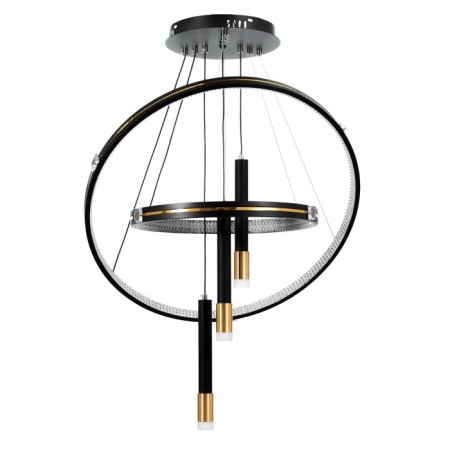 Chandelier "Circles Neo" 2+3LED 140W 3 black modes 60x60x4-85 cm