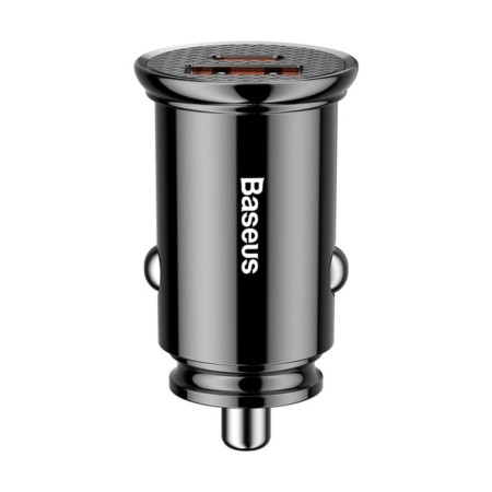 Car charger Baseus, USB, Type-C, 5 A, QC 3.0, black-2