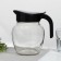 Kuvshin "Lantern", glass, 1.5 l, with a black lid