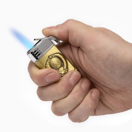 Gas lighter "USSR", 3 x 6 cm, gold-2