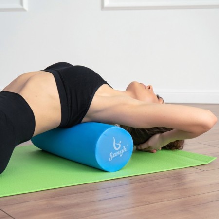 Massage roller SANGH, 45x15 cm, blue color-3